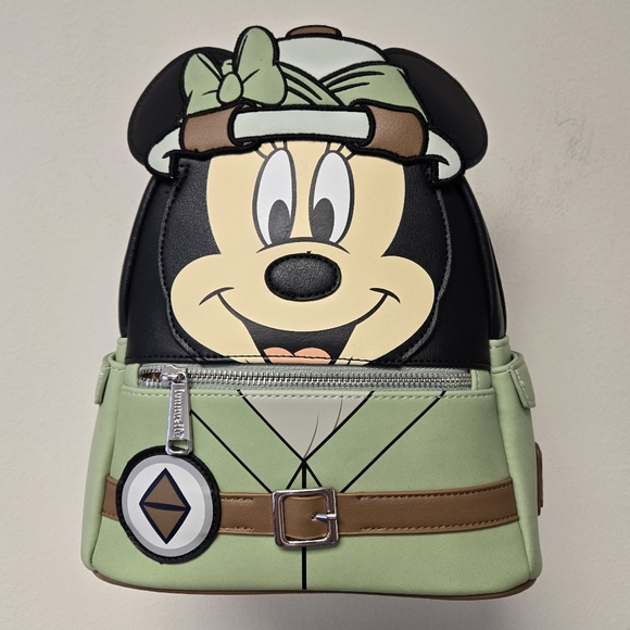 Loungefly Disney Parks Safari Minnie Mouse Animal Kingdom Backpack - Picture 4 of 10